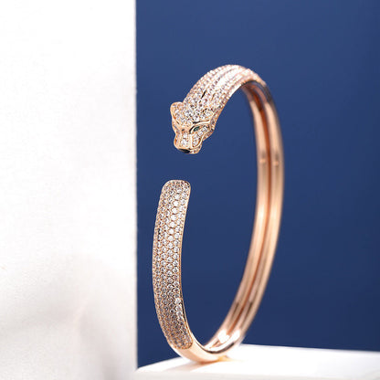 [⭐Renara]PANTHERE FULL DIAMOND OPEN BRACELET