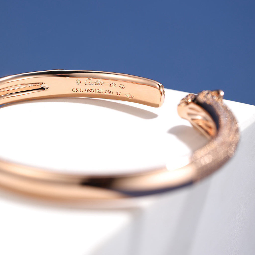 [⭐Renara]PANTHERE FULL DIAMOND OPEN BRACELET