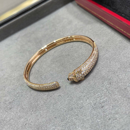 [⭐Renara]PANTHERE FULL DIAMOND OPEN BRACELET