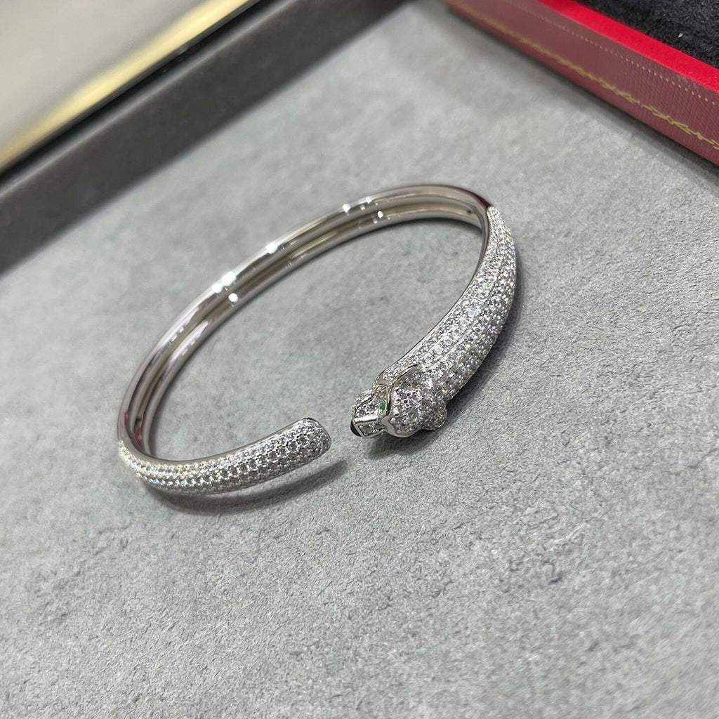 [⭐Renara]PANTHERE FULL DIAMOND OPEN BRACELET