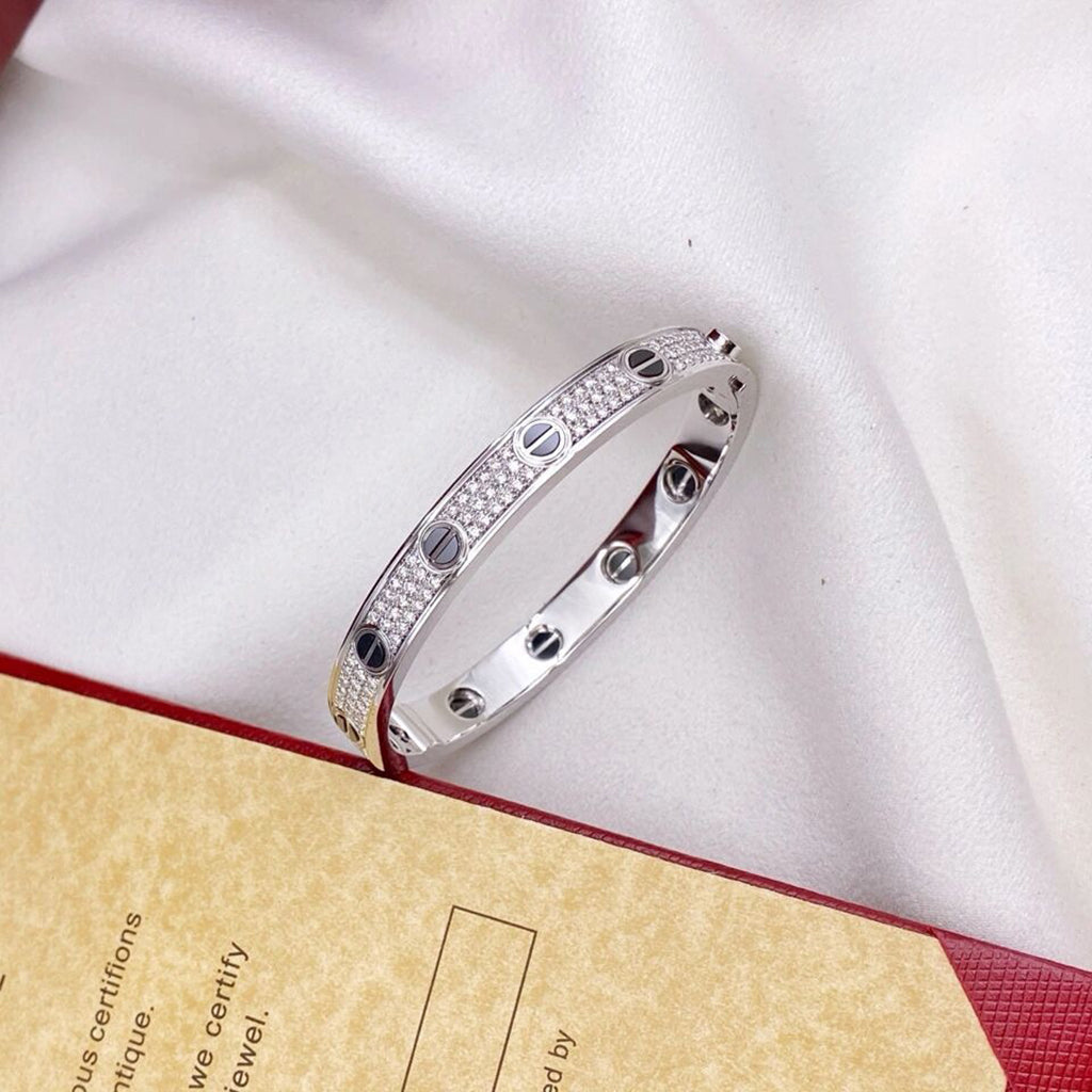 [⭐Renara]LOVE BRACELET 6.1MM DIAMOND-PAVED CERAMIC