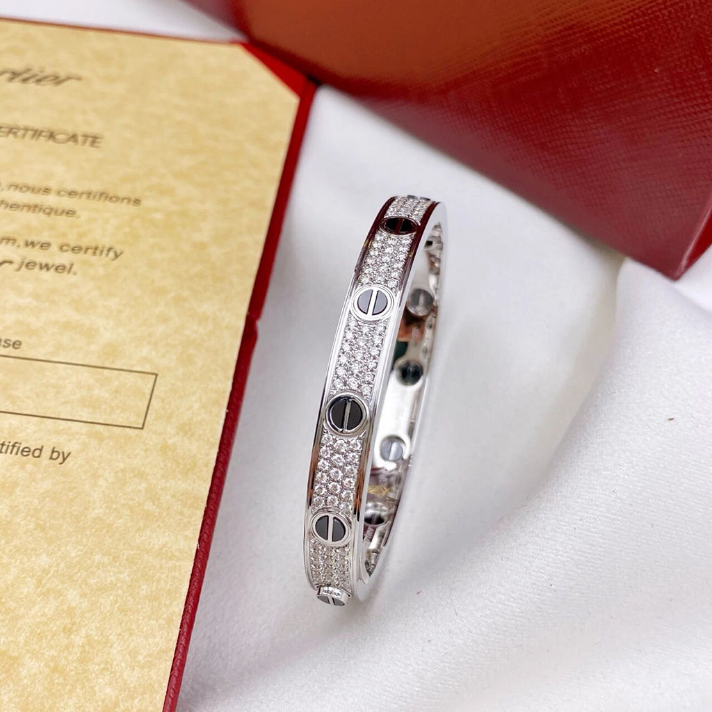 [⭐Renara]LOVE BRACELET 6.1MM DIAMOND-PAVED CERAMIC