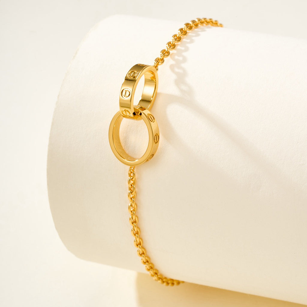 [⭐Renara]LOVE BRACELET DOUBLE RING