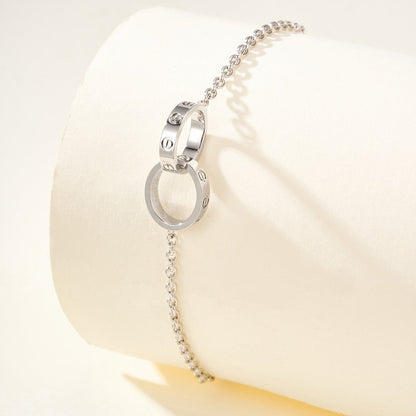 [⭐Renara]LOVE BRACELET DOUBLE RING