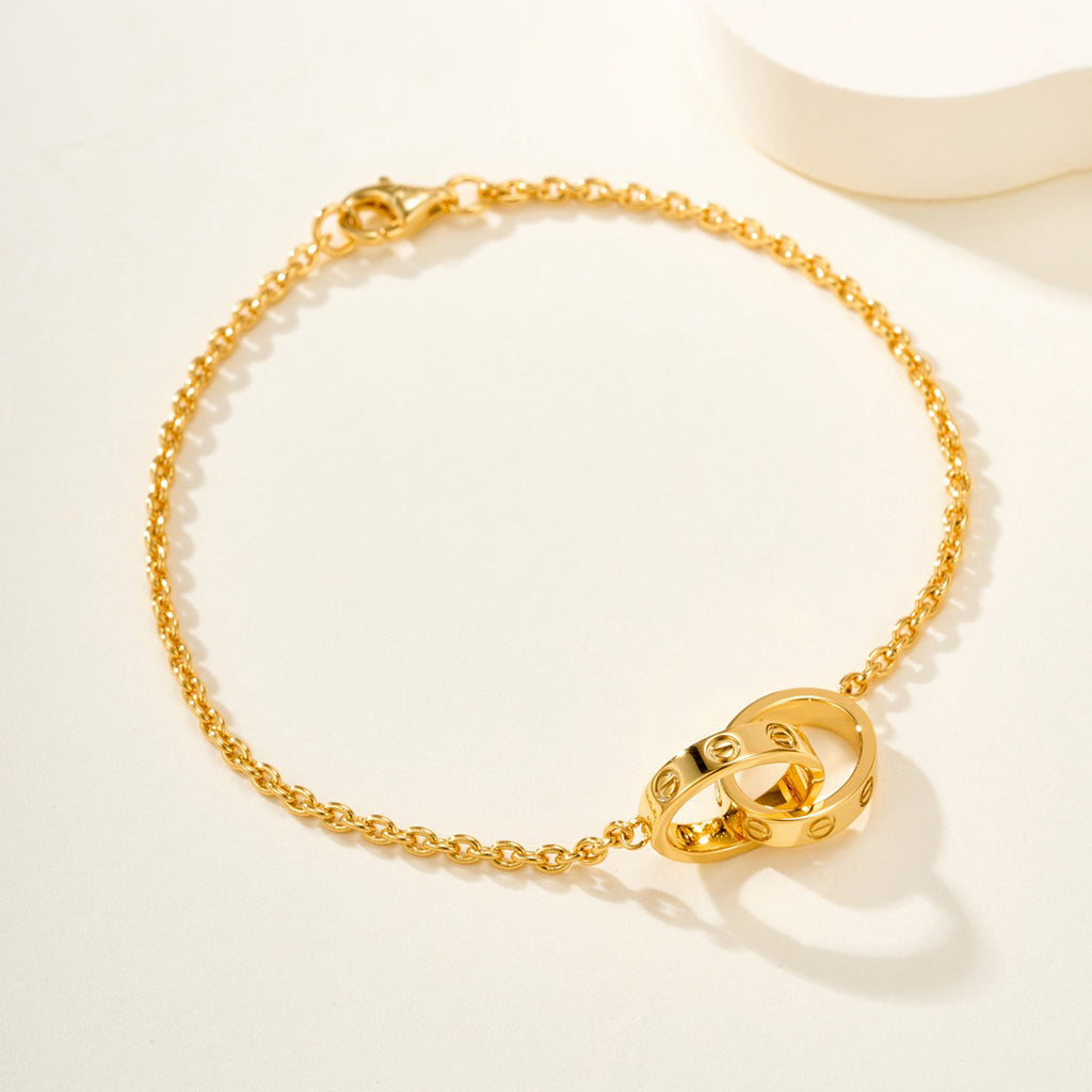 [⭐Renara]LOVE BRACELET DOUBLE RING