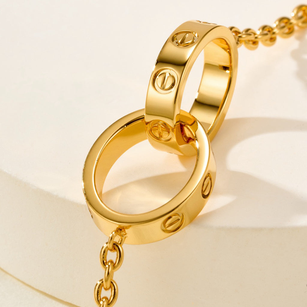 [⭐Renara]LOVE BRACELET DOUBLE RING