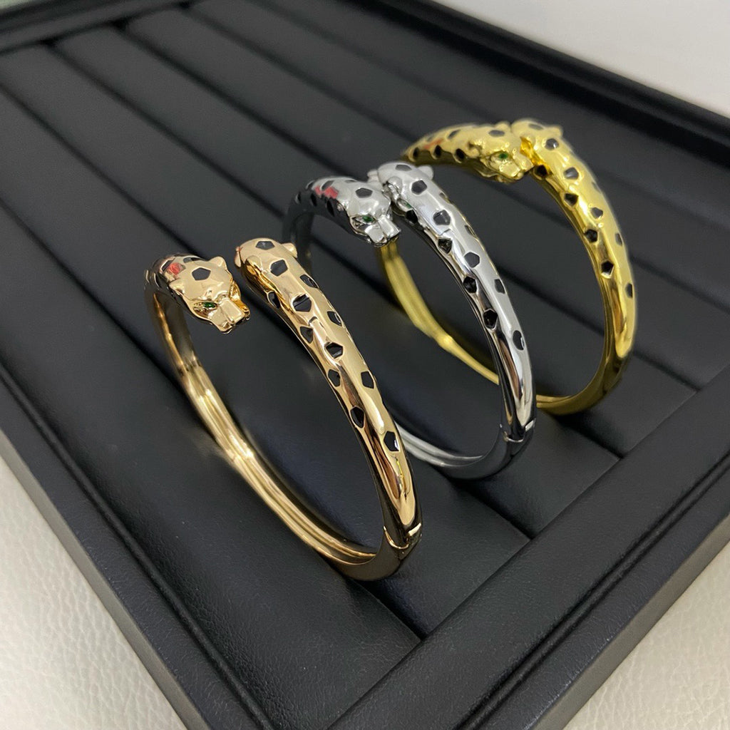 [⭐Renara]PANTHERE DOUBLE HEADED OPEN BRACELET