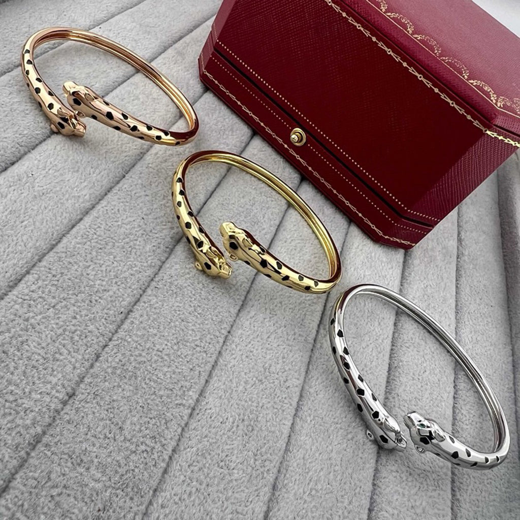 [⭐Renara]PANTHERE DOUBLE HEADED OPEN BRACELET