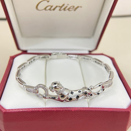 [⭐Renara]PANTHERE HALF DIAMOND ON CHAIN BRACELET