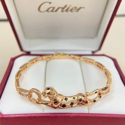 [⭐Renara]PANTHERE HALF DIAMOND ON CHAIN BRACELET