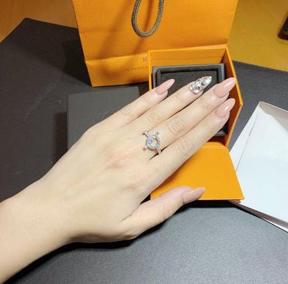 [⭐Renara]ECHAPPEE RING SILVER DIAMOND