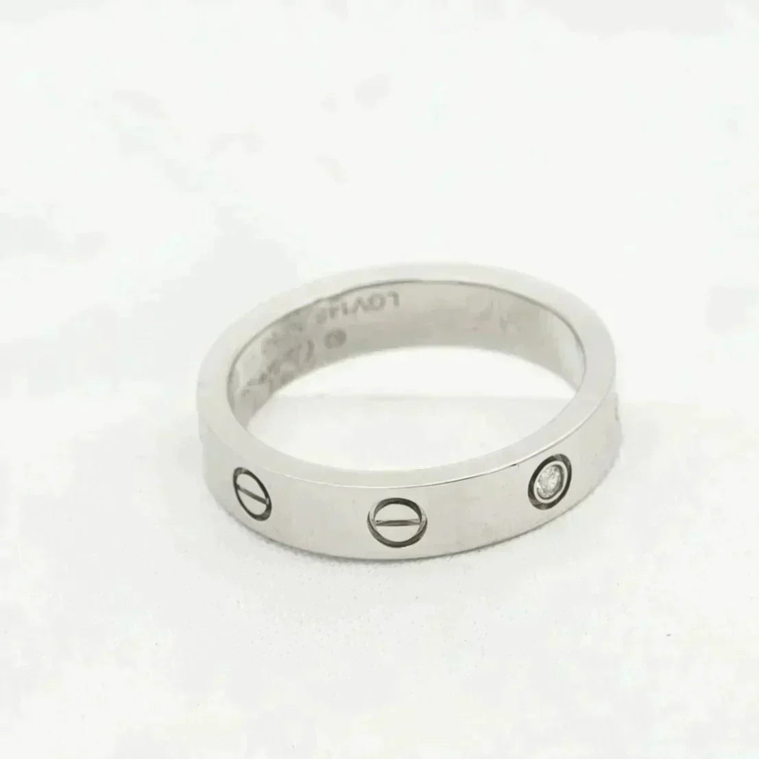 [⭐Renara]LOVE RING 4MM 1 DIAMOND SILVER