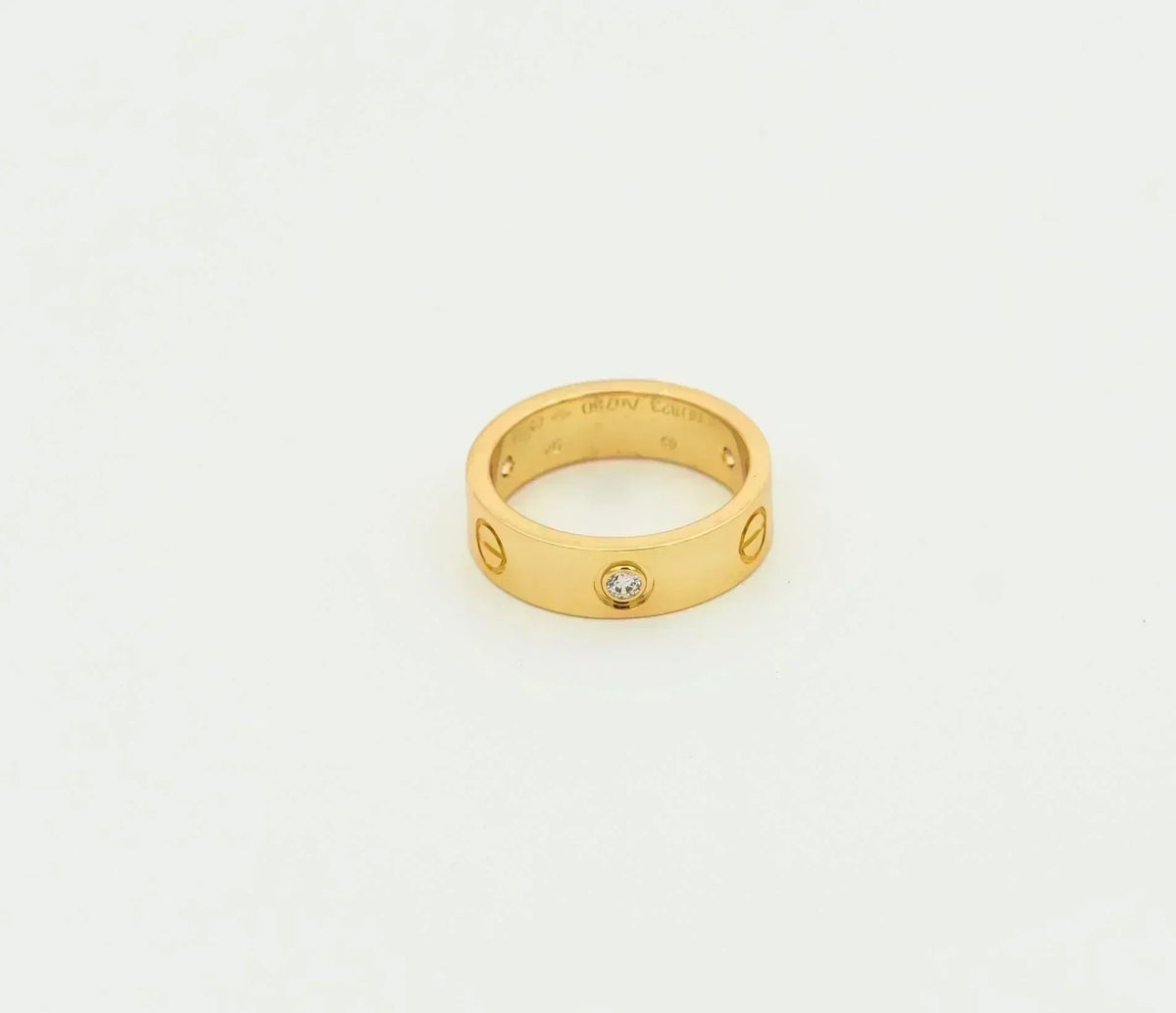 [⭐Renara]LOVE RING 5.5MM 3 DIAMONDS GOLD