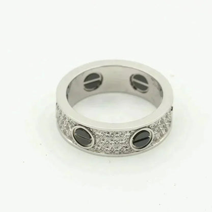 [⭐Renara]LOVE RING 5.5MM DIAMONDS PAVED CERAMIC