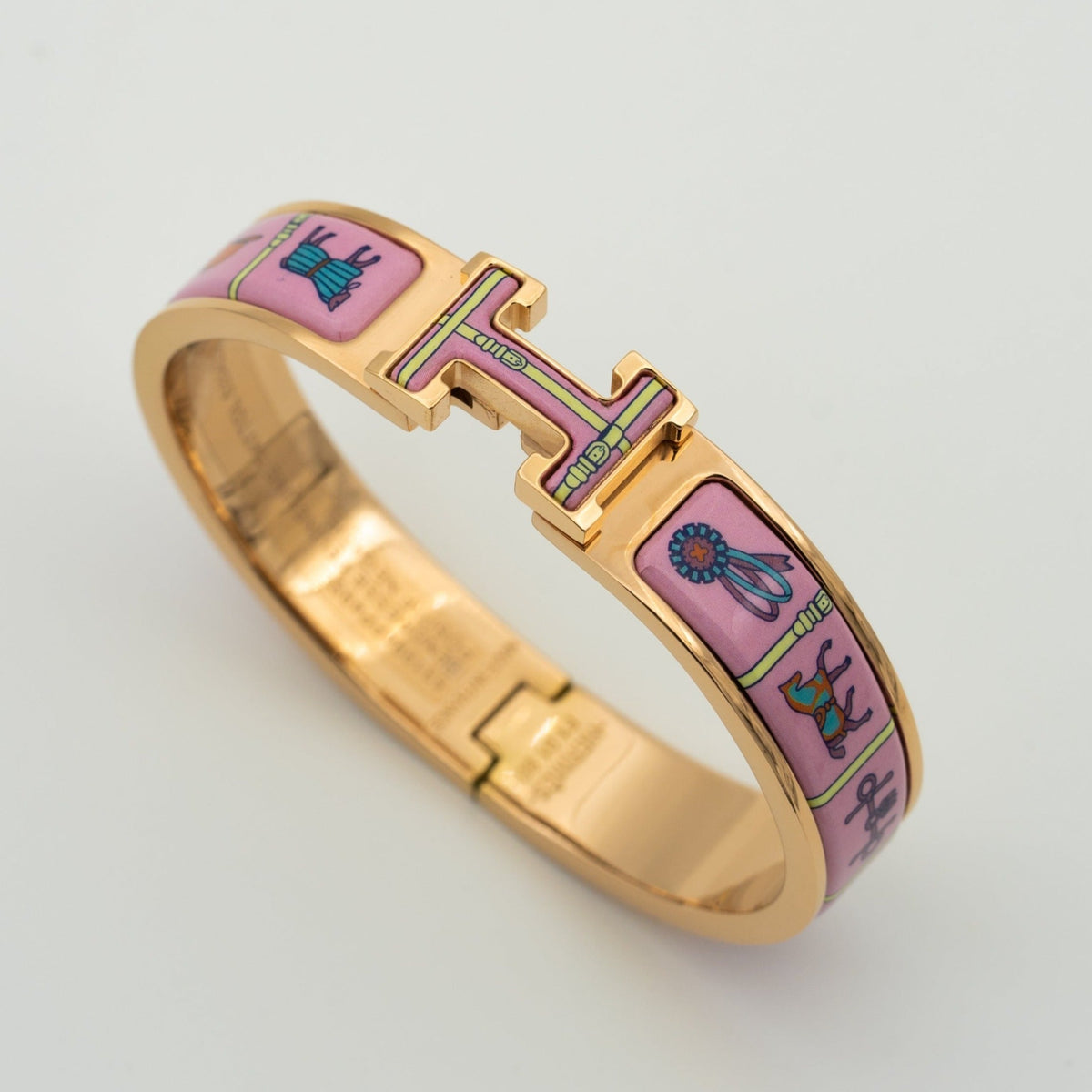 [⭐Renara]H PINK GOLD BRACELET PINK CERAMIC
