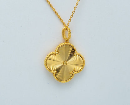 [⭐Renara]CLOVER 25MM PEDANT NECKLACE GOLD