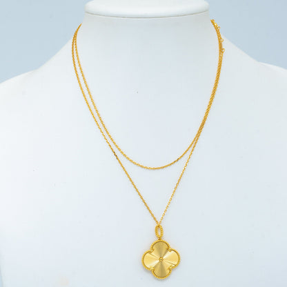 [⭐Renara]CLOVER 25MM PEDANT NECKLACE GOLD