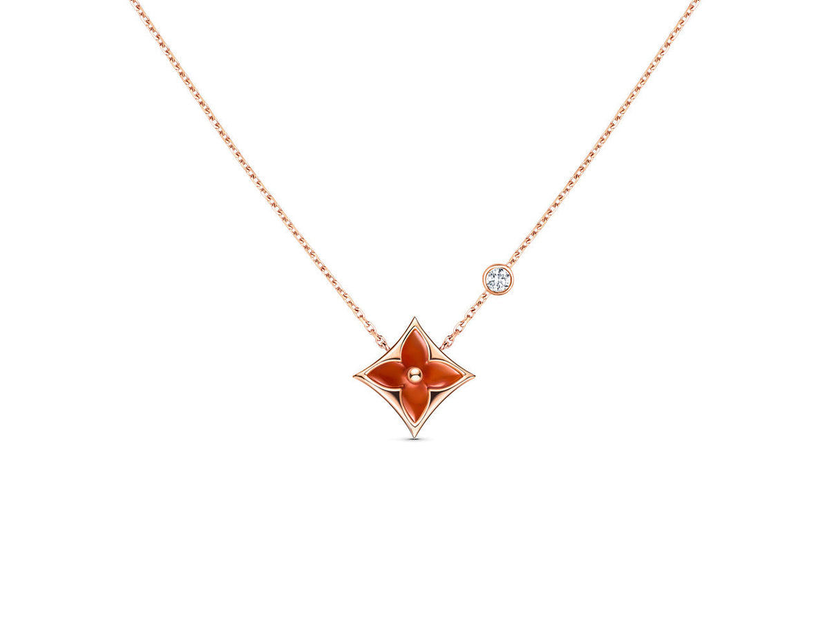 [⭐Renara]STAR NECKLACE PINK GOLD 1 DIAMOND