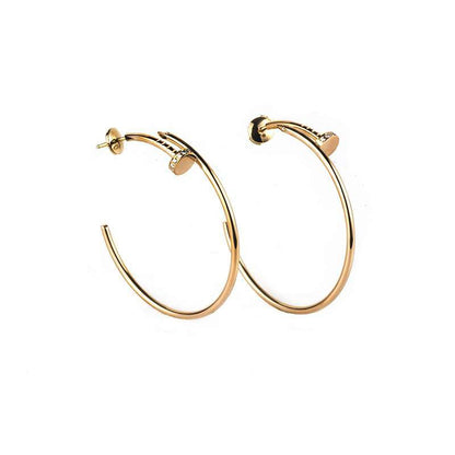 [⭐Renara]JUSTE EARRINGS GOLD DIAMONDS 1.8MM