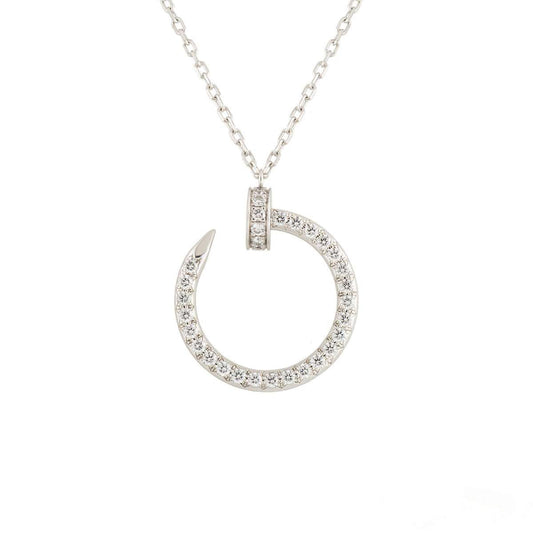 [⭐Renara]JUSTE NECKLACE SILVER DIAMONDS