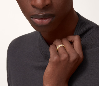 [⭐Renara]LOVE RING 4mm-wide full-diamond ring GOLD