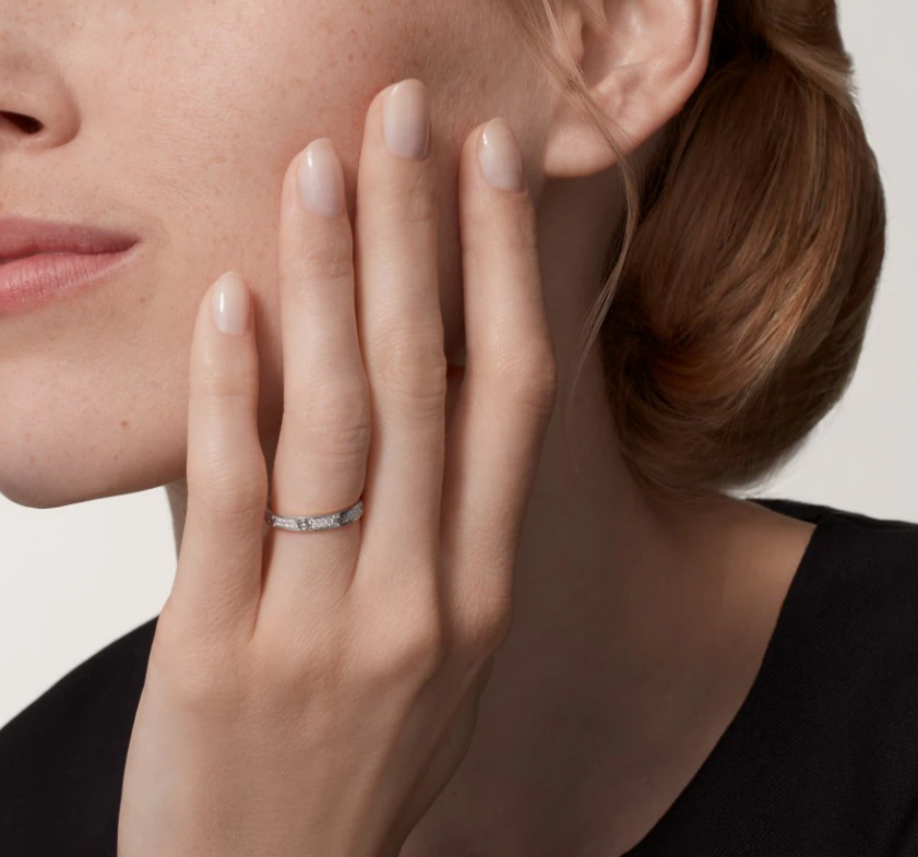 [⭐Renara]LOVE RING 2.6mm-wide full-diamond ring silver