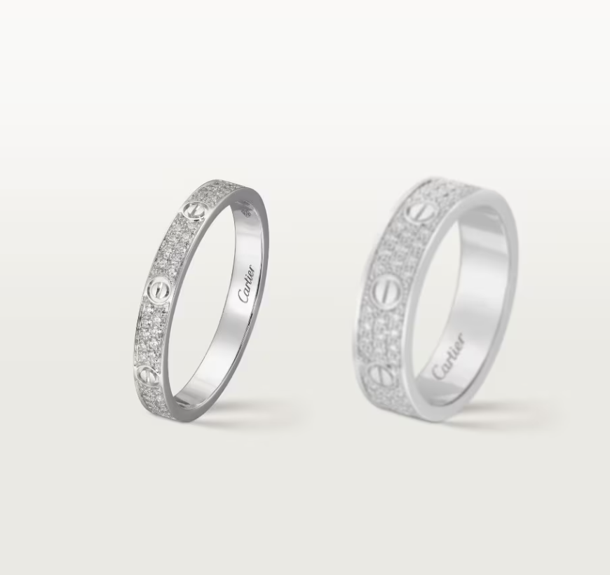 [⭐Renara]LOVE RING 2.6mm-wide full-diamond ring silver
