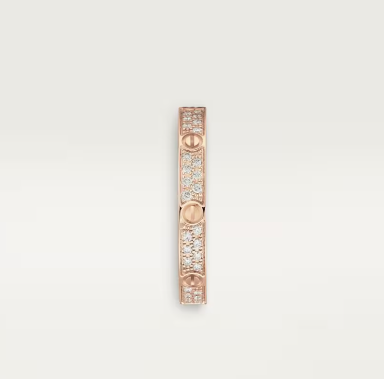 [⭐Renara]LOVE RING 2.6mm-wide full-diamond ring Rose Gold