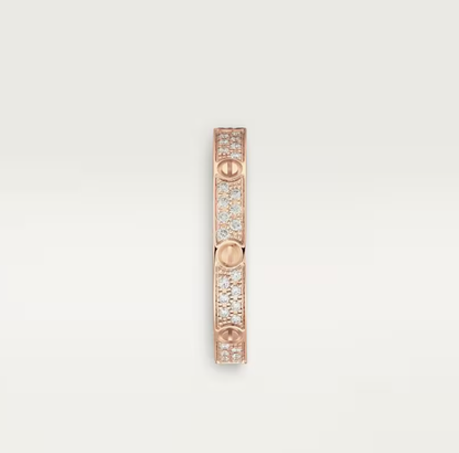 [⭐Renara]LOVE RING 2.6mm-wide full-diamond ring Rose Gold