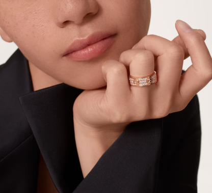 [⭐Renara]LOVE RING 6.5mm-wide full-diamond ring Rose Gold