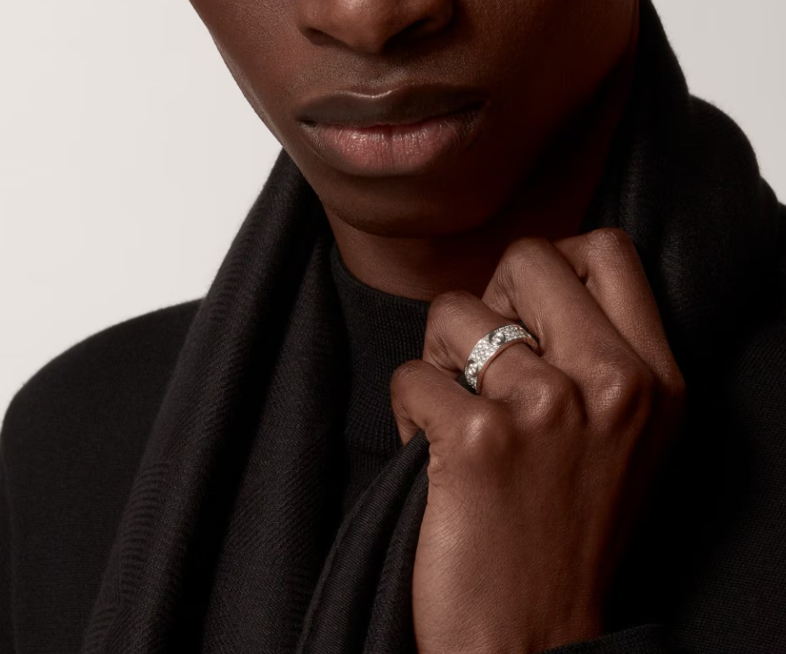 [⭐Renara]LOVE RING 6.5MM Full Diamond, 6 Major Diamonds Silver