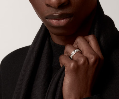 [⭐Renara]LOVE RING 6.5MM Full Diamond, 6 Major Diamonds Silver