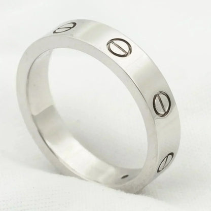 [⭐Renara]LOVE RING 4MM 1 DIAMOND SILVER