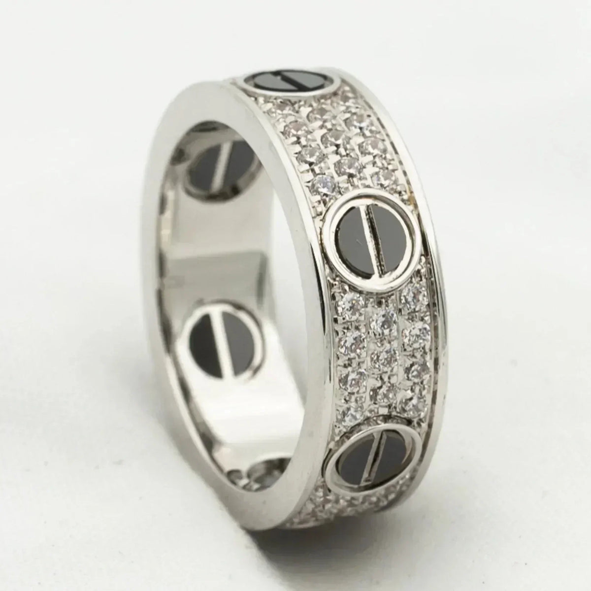 [⭐Renara]LOVE RING 5.5MM DIAMONDS PAVED CERAMIC