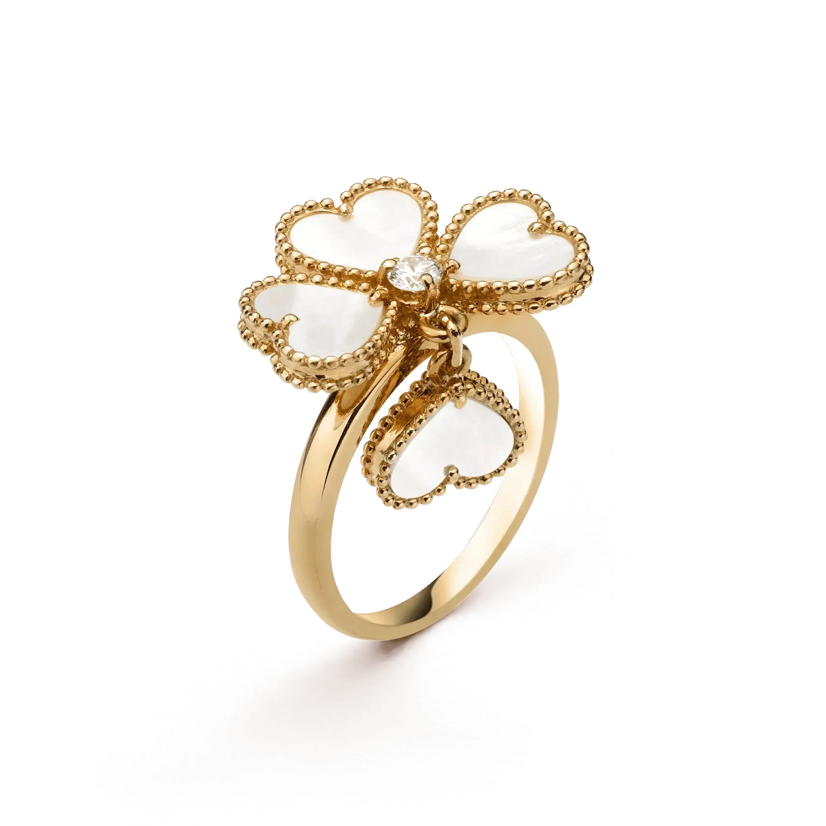 [⭐Renara]SWEET CLOVER WHITE MOP RING