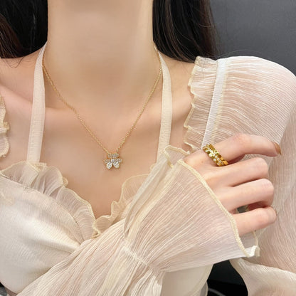 [⭐Renara]FLOWER DIAMOND NECKLACE