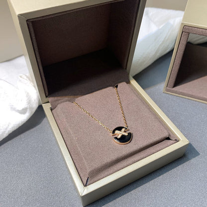 [⭐Renara]JEUX DE PINK GOLD DIAMOND NECKLACE