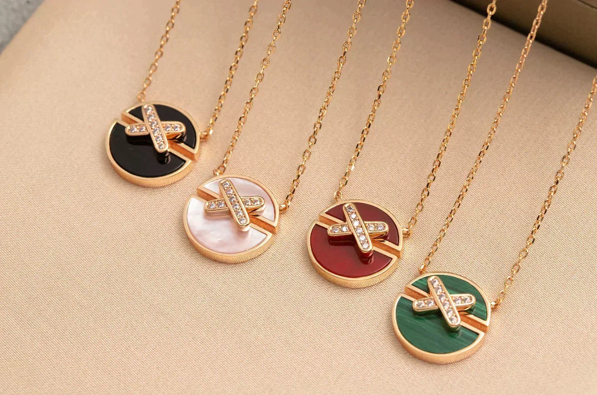 [⭐Renara]JEUX DE ROSE GOLD DIAMOND NECKLACE