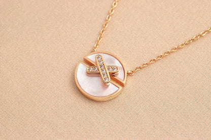 [⭐Renara]JEUX DE ROSE GOLD DIAMOND NECKLACE