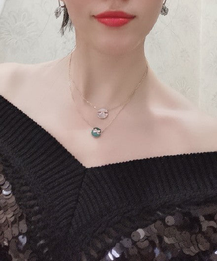 [⭐Renara]JEUX DE ROSE GOLD DIAMOND NECKLACE