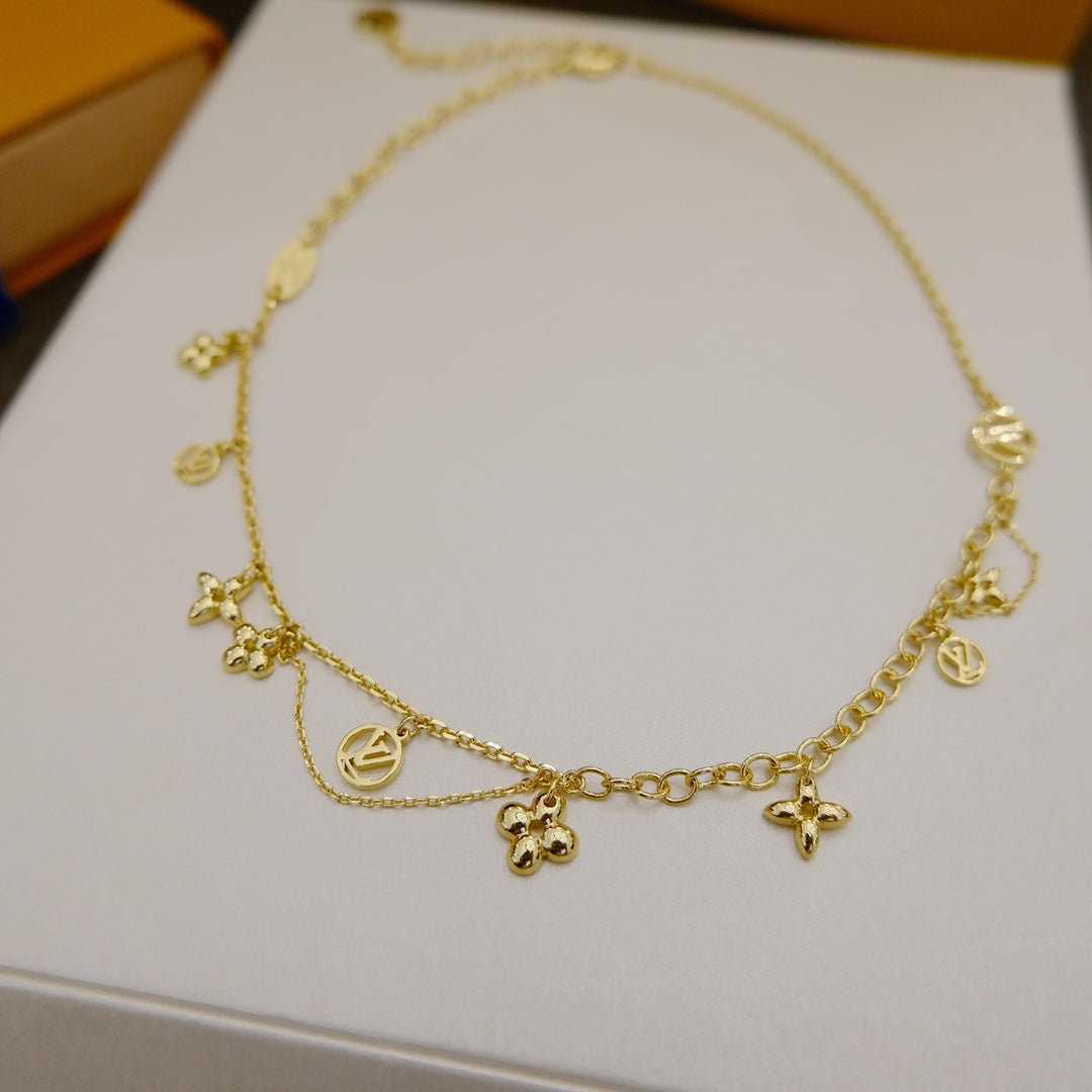 [⭐Renara]BLOOMING SUPPLE NECKLACE BRASS