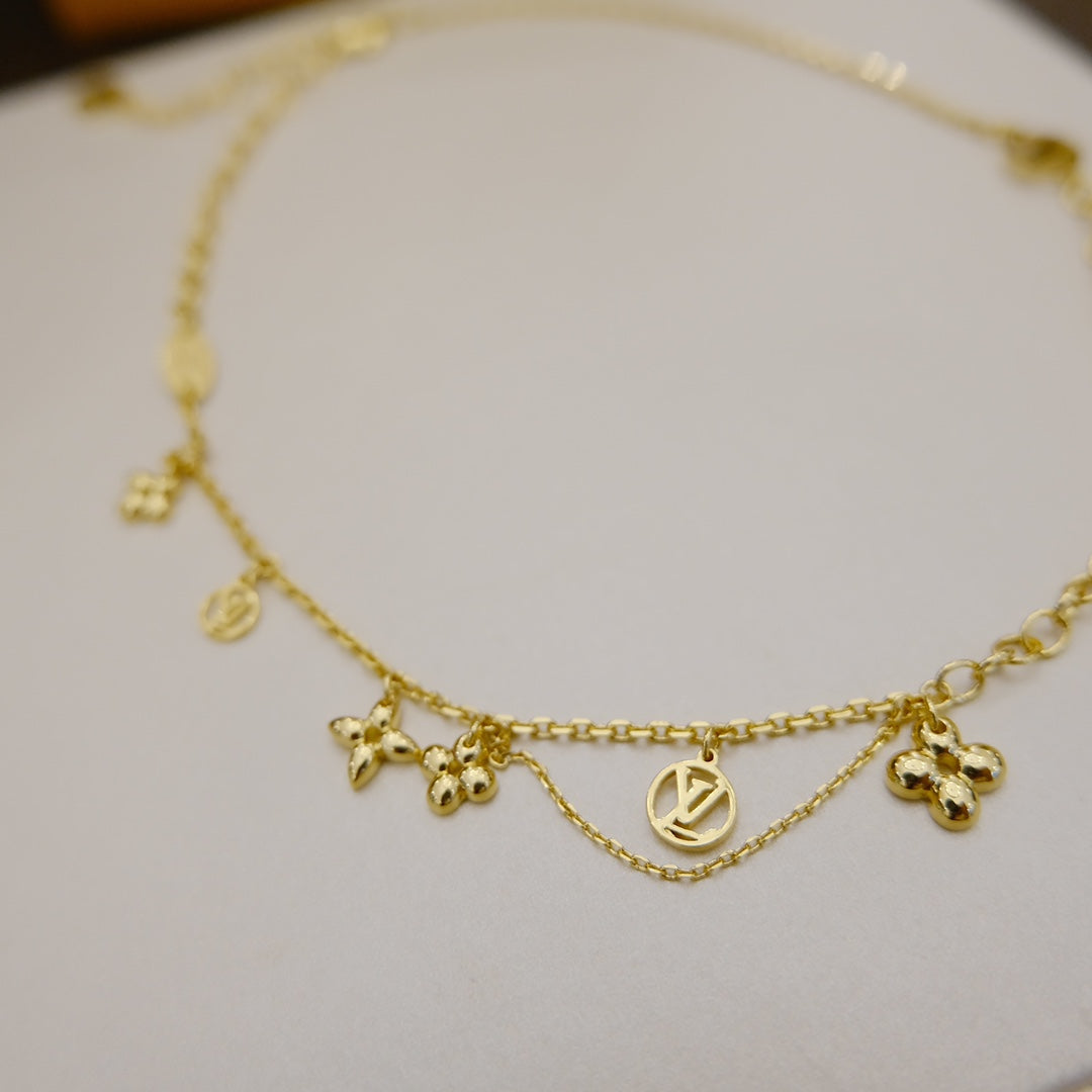 [⭐Renara]BLOOMING SUPPLE NECKLACE BRASS