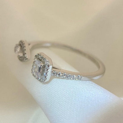 [⭐Renara]MY TWIN TOI & MOI SILVER DIAMOND RING
