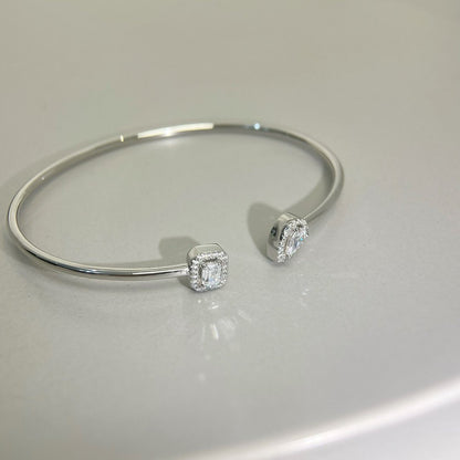 [⭐Renara]JONC FLEX MY TWIN TOI & MOI SILVER DIAMOND BRACELET