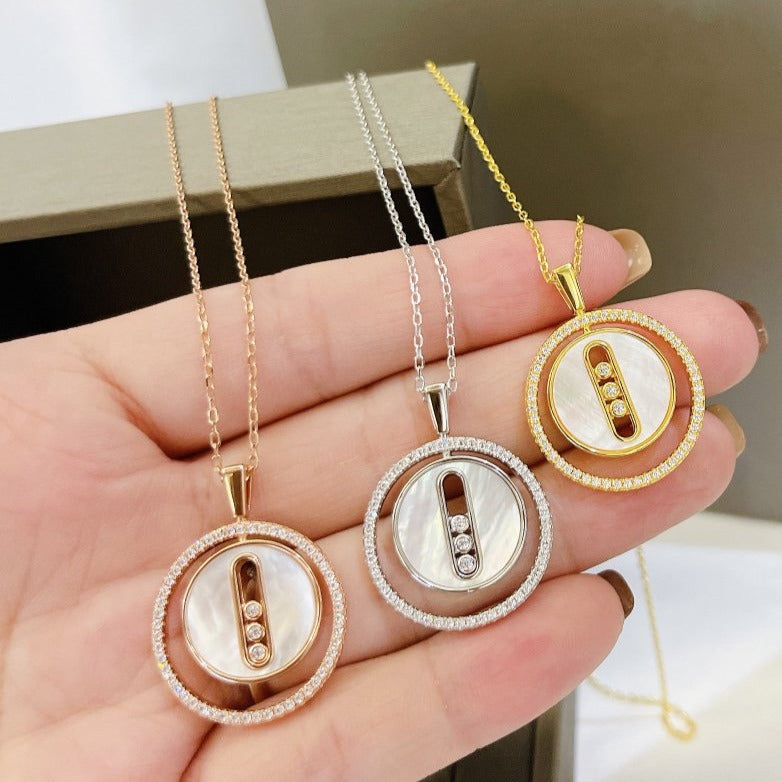 [⭐Renara]Demo MOVE MM NACRE BLANCHE DIAMOND NECKLACE