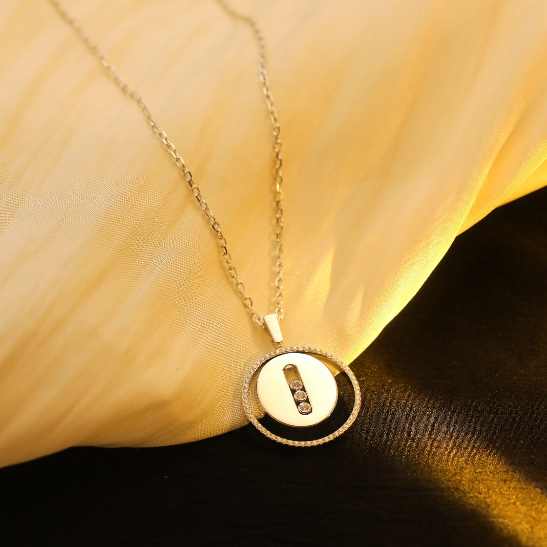 [⭐Renara]Demo MOVE MM SILVER DIAMOND NECKLACE