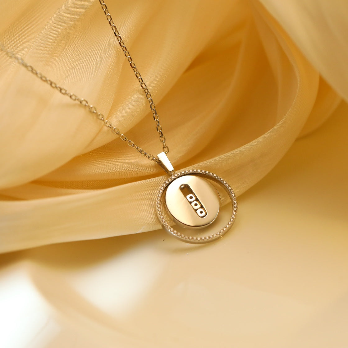 [⭐Renara]Demo MOVE MM SILVER DIAMOND NECKLACE