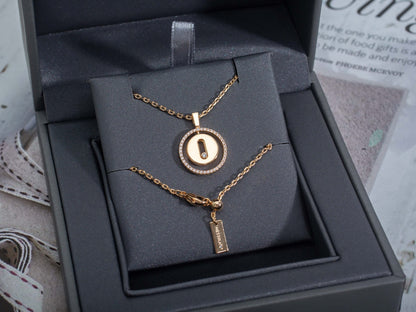 [⭐Renara]Demo MOVE PM NECKLACE PINK GOLD DIAMOND