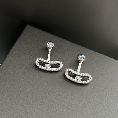[⭐Renara]MOVE UNO SILVER DIAMOND EARRINGS