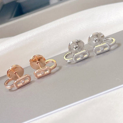 [⭐Renara]CREOLES MOVE UNO MINI 1 DIAMOND EARRINGS